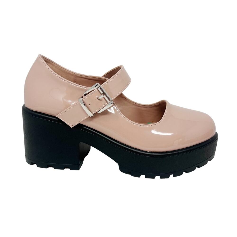 NASTY GAL Mary Jane Platform Faux Patent Leather SZ EU38/US 7